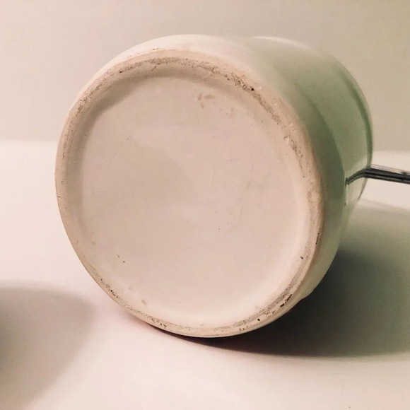 Vintage 1995 G Yewen Cow Wire Ball Crock Jar With Cowboy Hat Lid - Picture 14 of 16